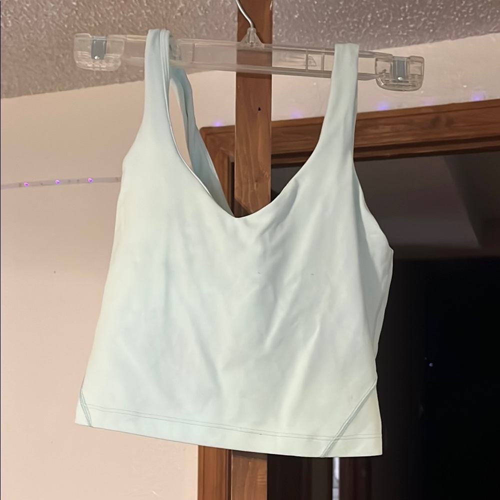 Lululemon Athletica Green Fitted Crop Tank Top